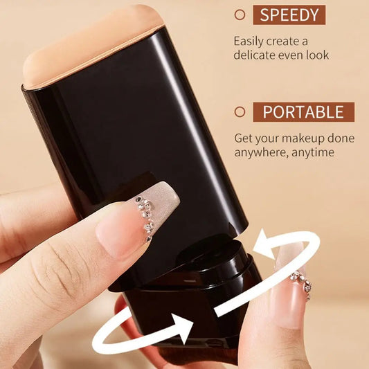 Foundation stick with built-in brush in 5 different shades