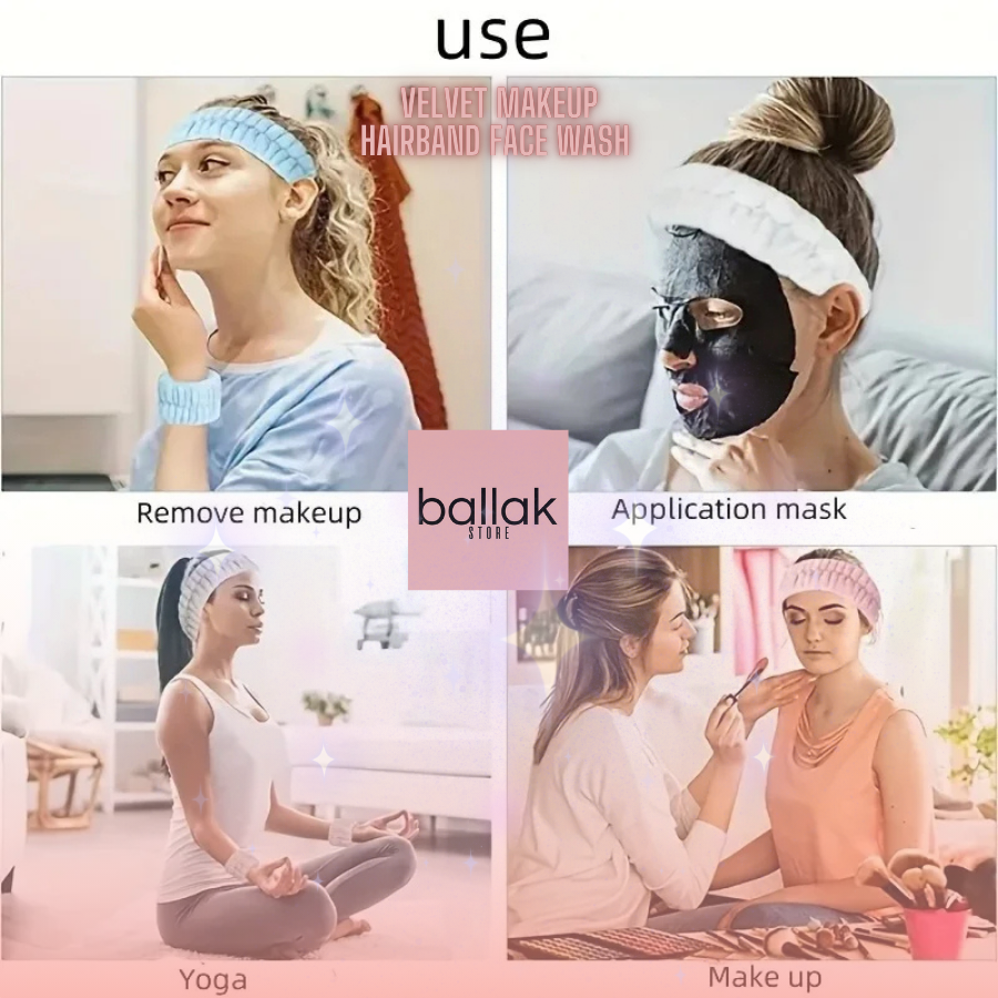 Velvet Makeup Hairband Face Wash