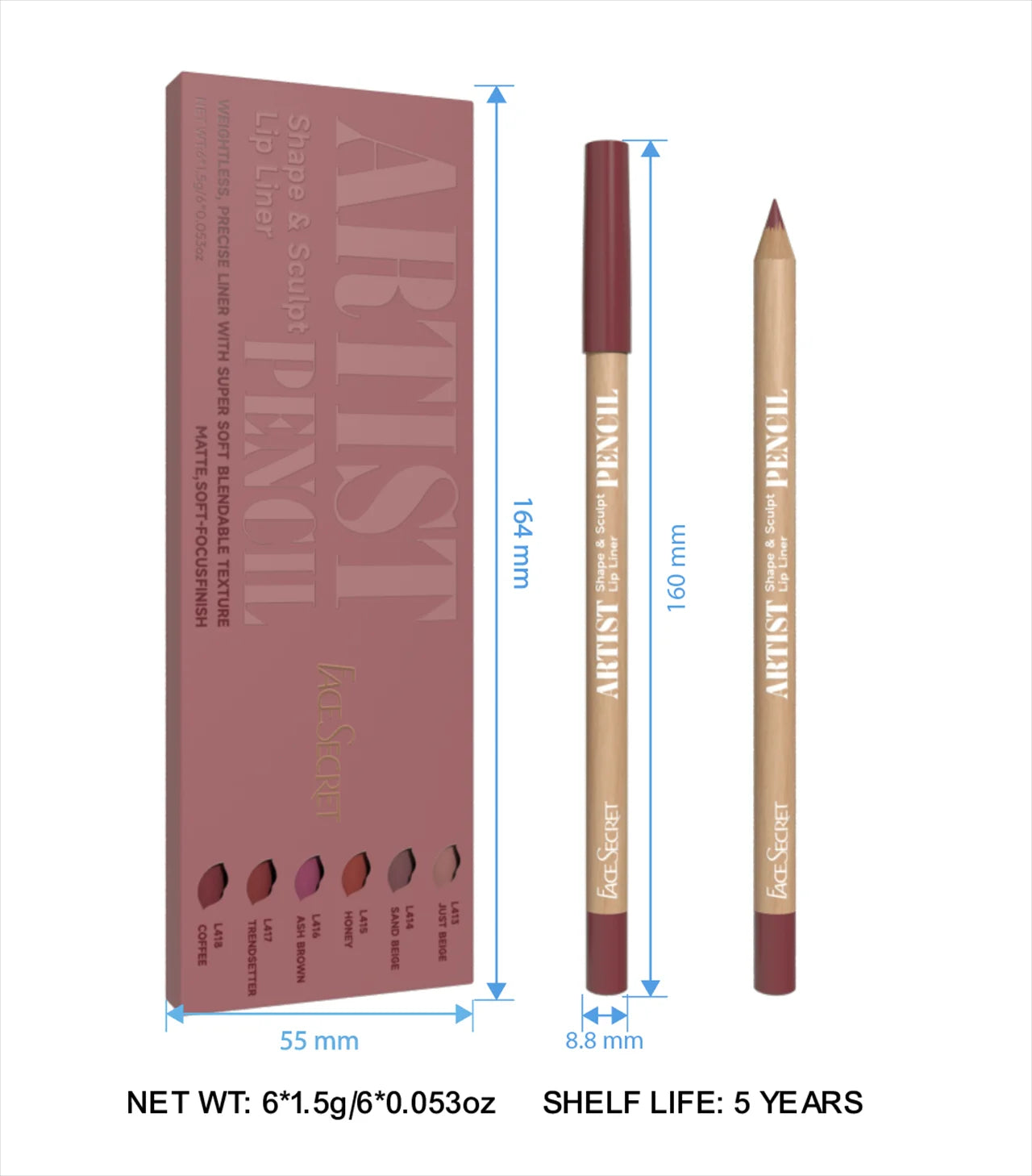 Sculpt Velvet Matte Lip Liner Set