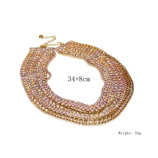 Luxury Colorful Crystal Choker