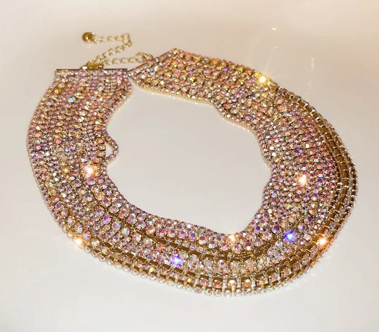 Luxury Colorful Crystal Choker