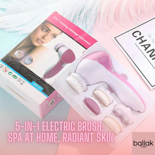 5-in-1 Electric Brush: Spa at Home Radiant Skin