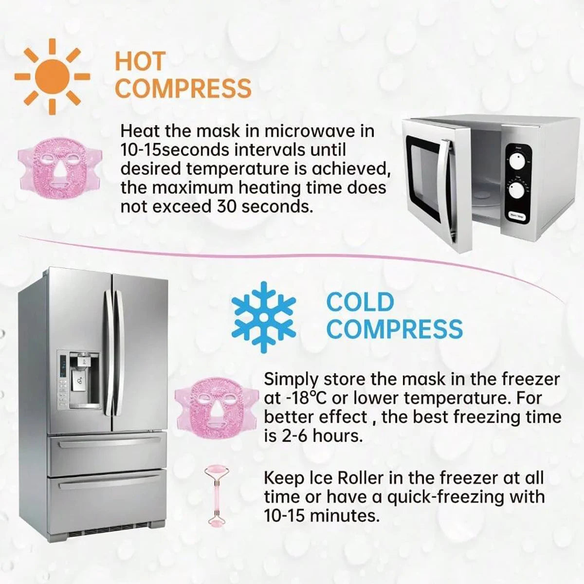 Gel Bead-Shaped Hot and Cold for Facial Care