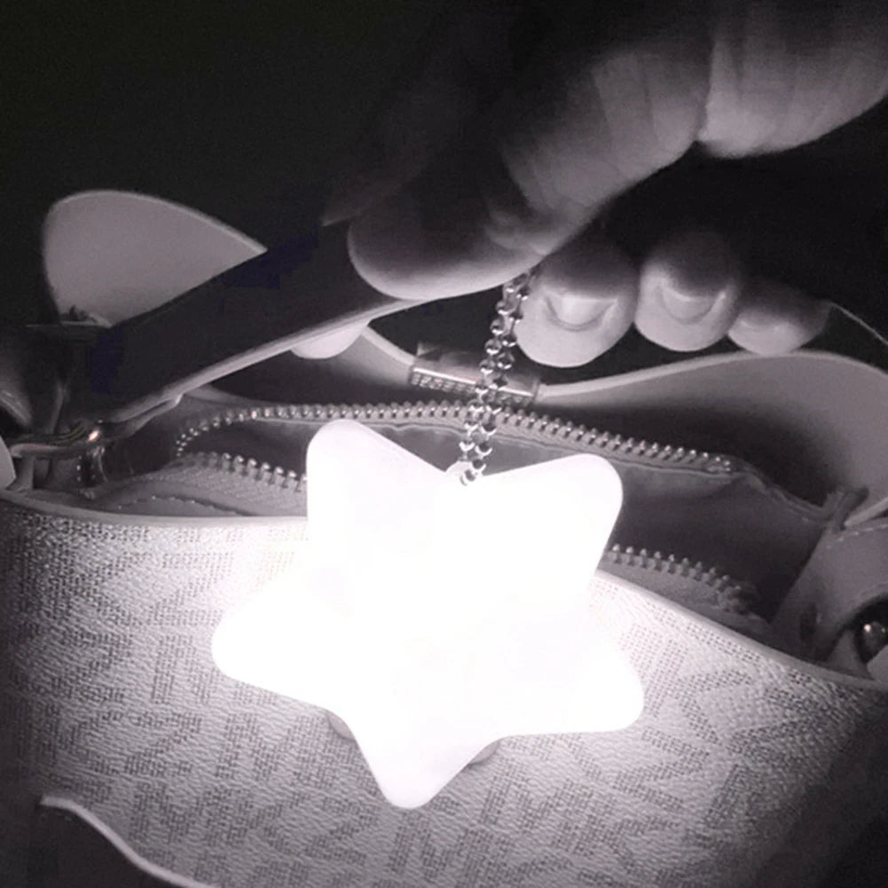 Star-shaped light glowing inside a shoe