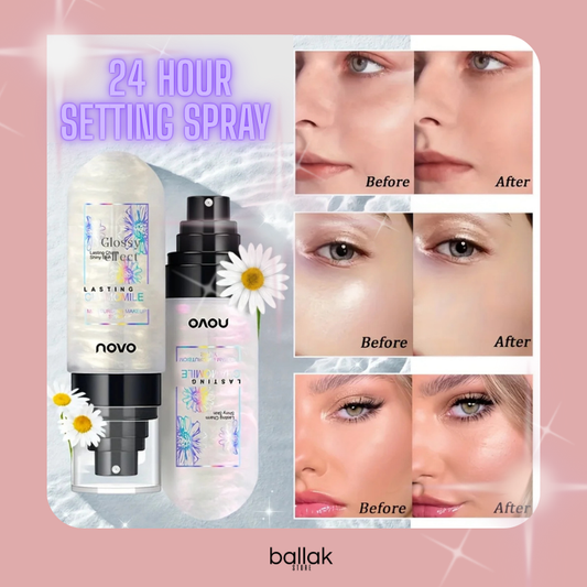 Long-Lasting Pearlescent Shimmer Makeup Setting Spray