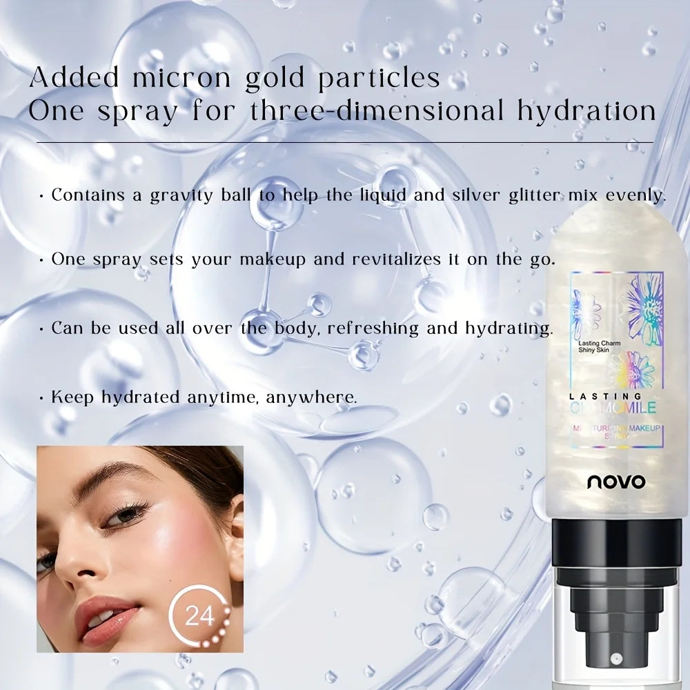 Long-Lasting Pearlescent Shimmer Makeup Setting Spray