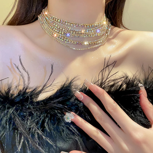 Luxury Colorful Crystal Choker