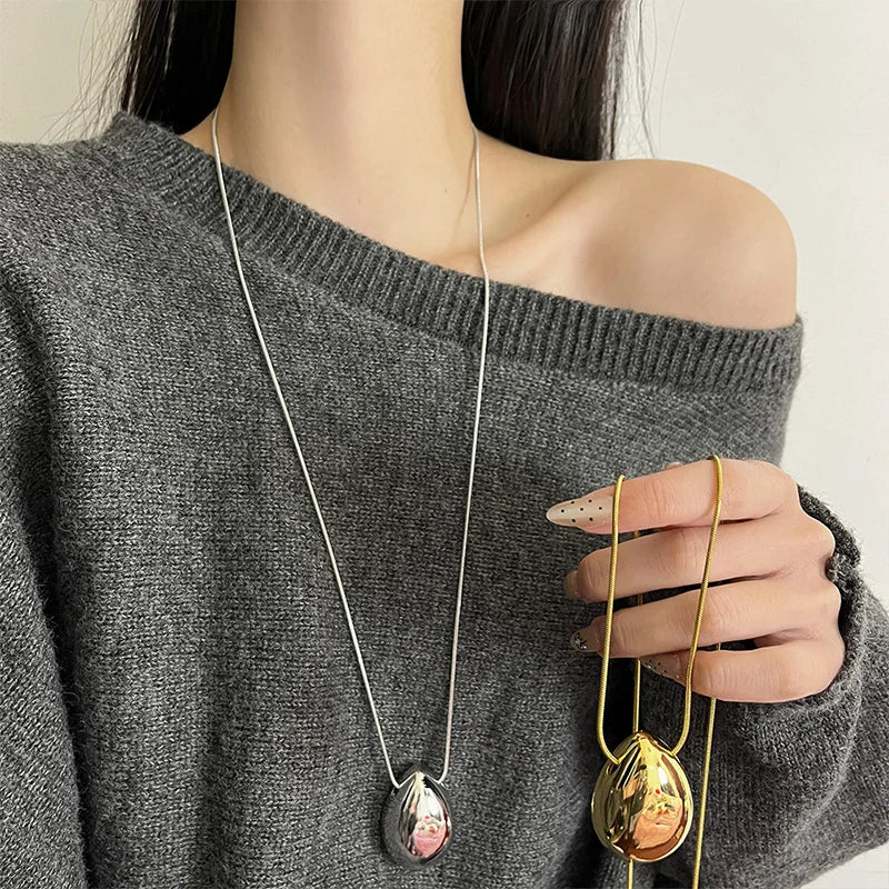 Metal Water Drop Necklace