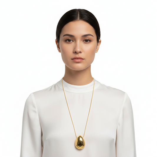 Metal Water Drop Necklace