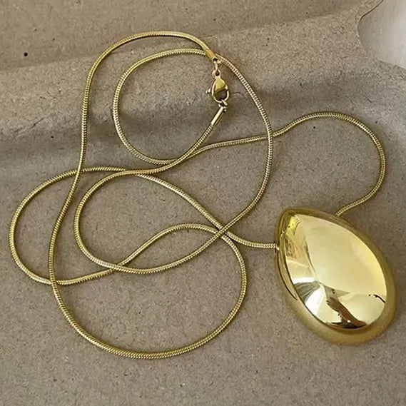 Metal Water Drop Necklace