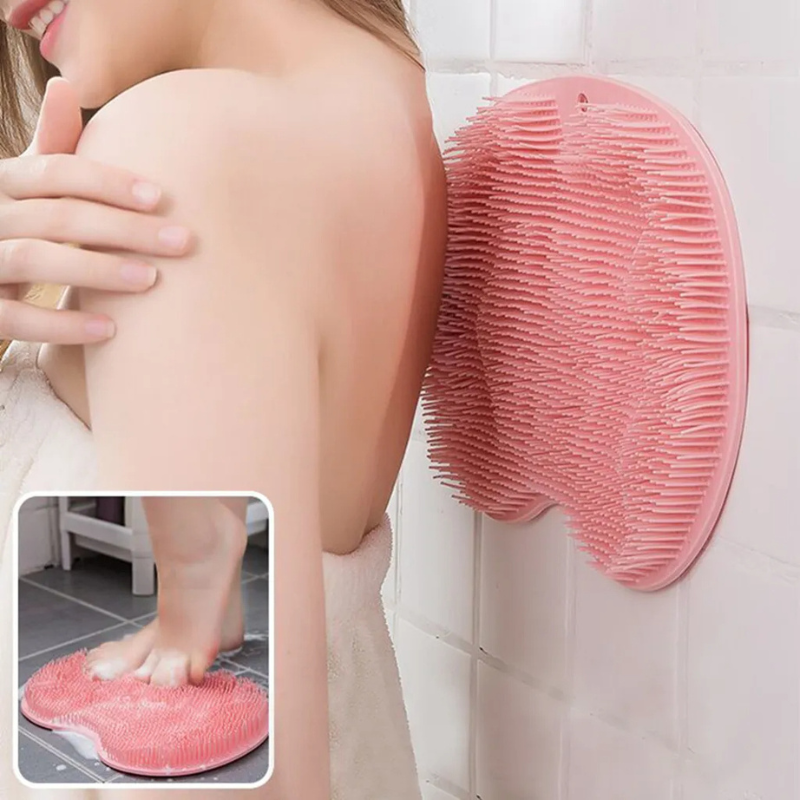 Silicone Body Scrubber Mat - Exfoliating Shower Tool