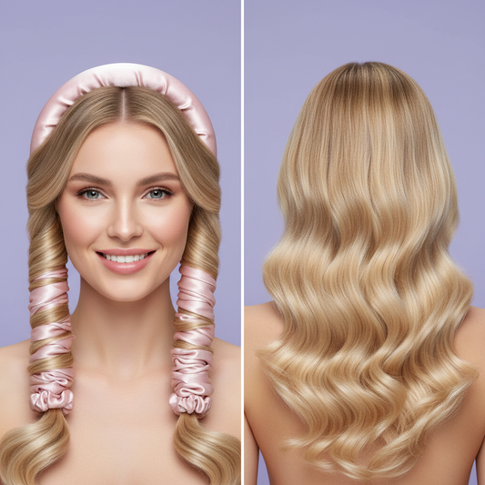 Heatless Curling Rod Headband - Silk Hair Curler for Natural Waves