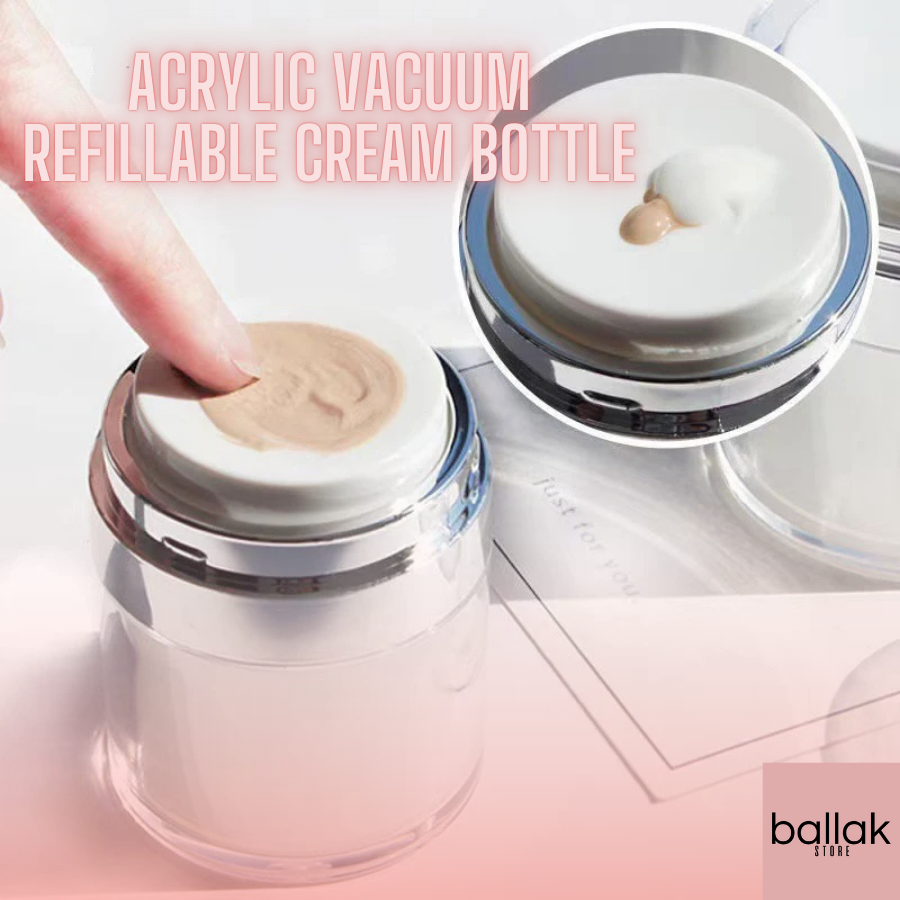 Acrylic Vacuum Refillable Cream Bottle