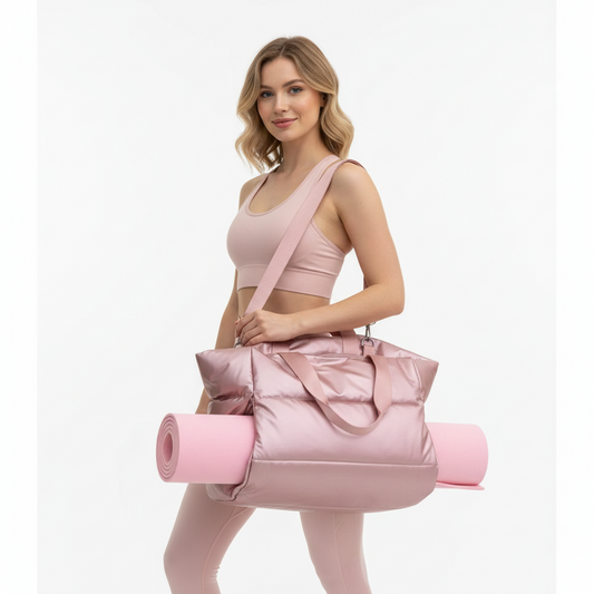 Women's Gym Bag with Yoga Mat Holder & Laptop Compartment